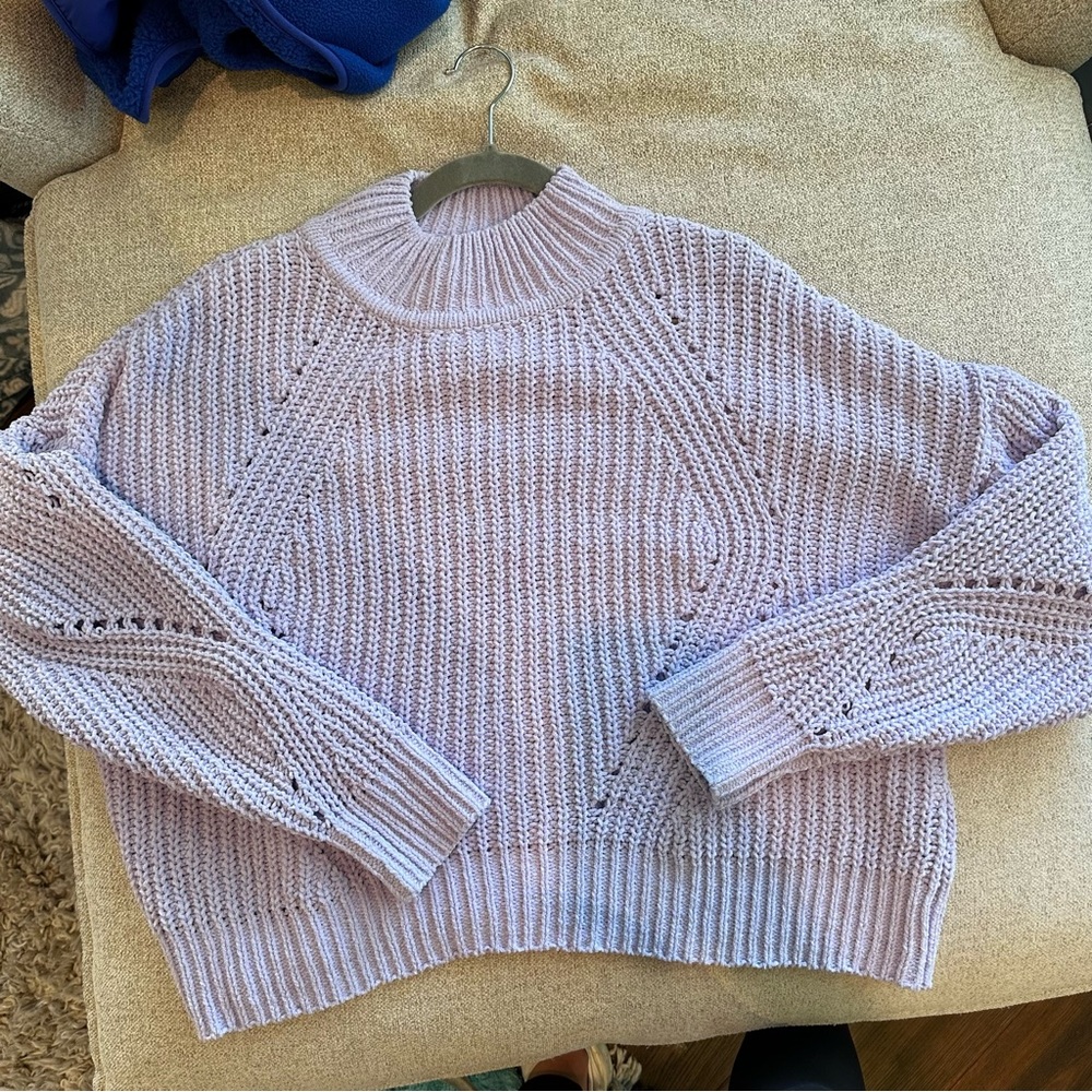 American Threads Purple Sweater Size Small/Medium